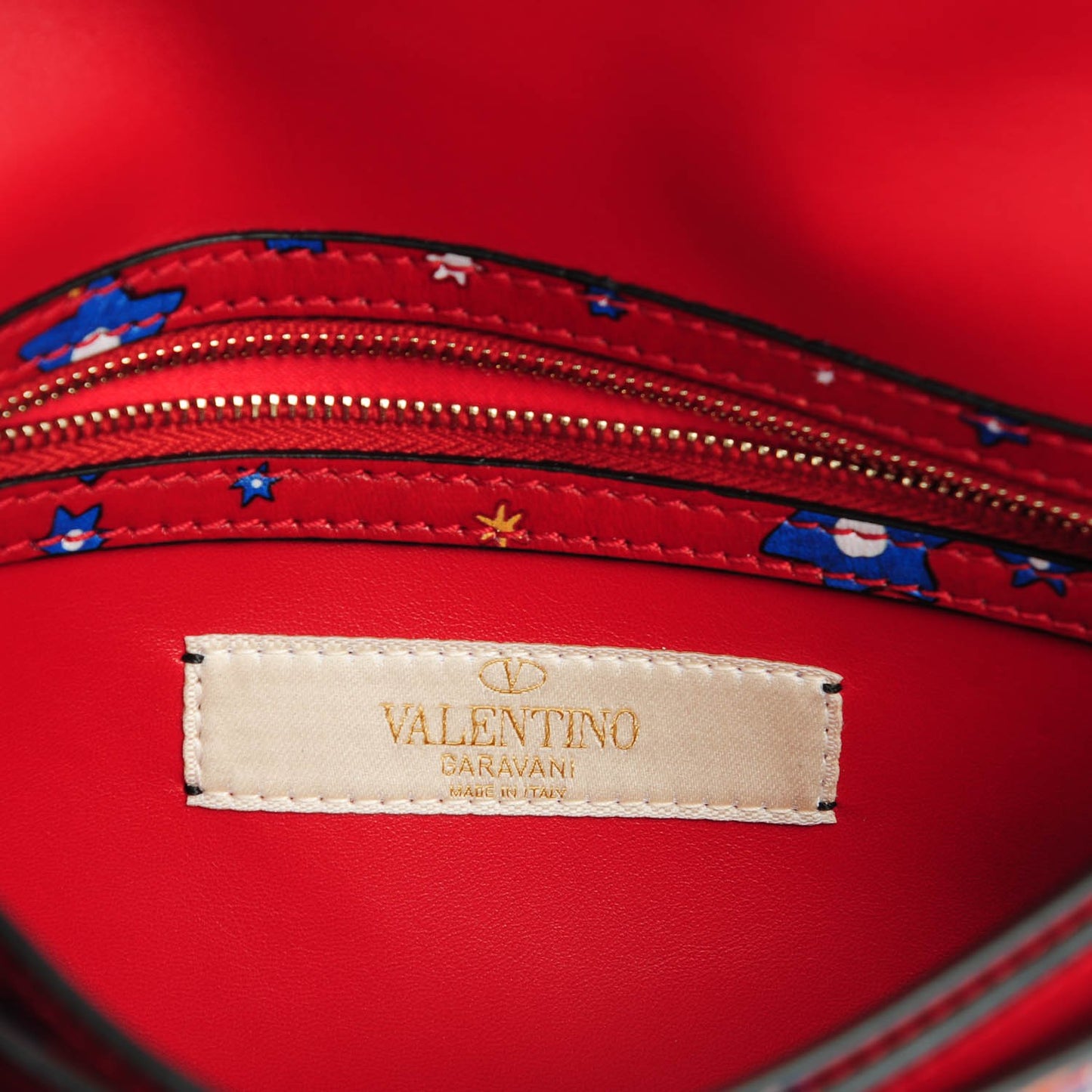Nappa Enchanted Wonderland Rockstud Wristlet Clutch Red