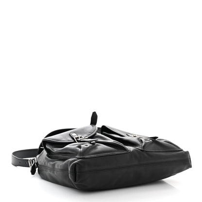 Saint Laurent Calfskin Shoulder Backpack Bag Black 4 of 10