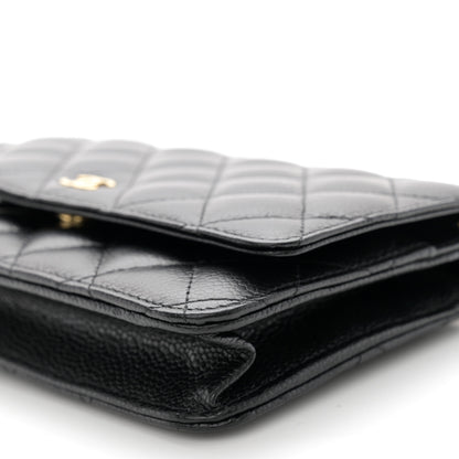 Chanel Caviar Quilted Wallet on Chain WOC Black 11 of 12