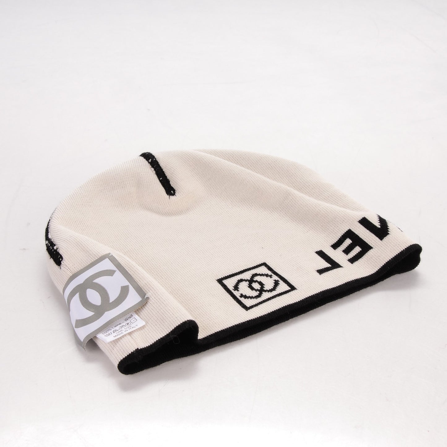 Merino Wool CC Beanie Hat Black