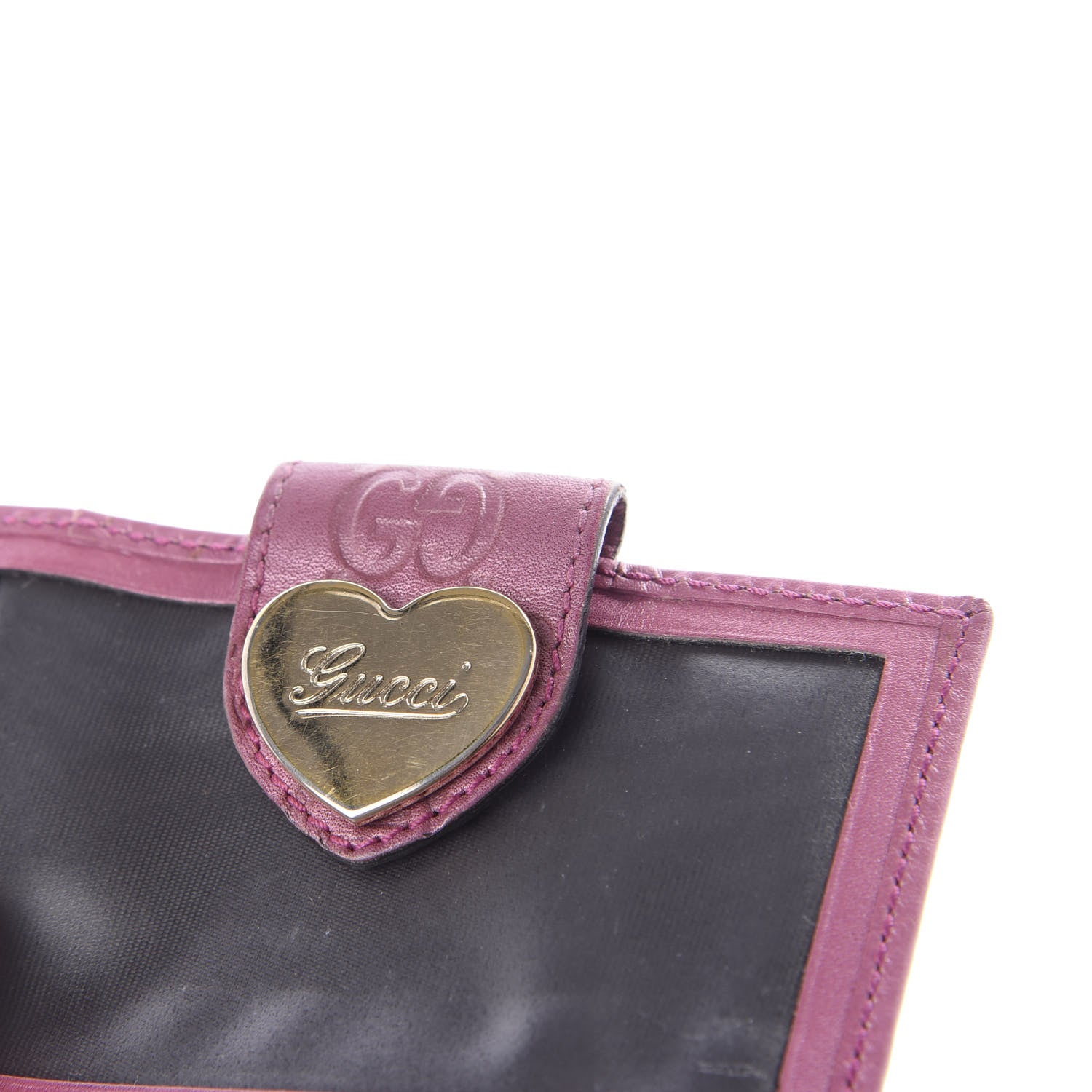 Gucci Metallic Soft Guccissima Heart Travel Wallet Fresia Rose 8 of 8
