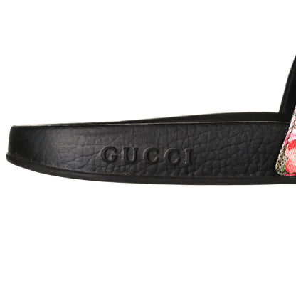 Gucci GG Supreme Monogram Blooms Slide Sandals 40 Beige Multicolor 8 of 8