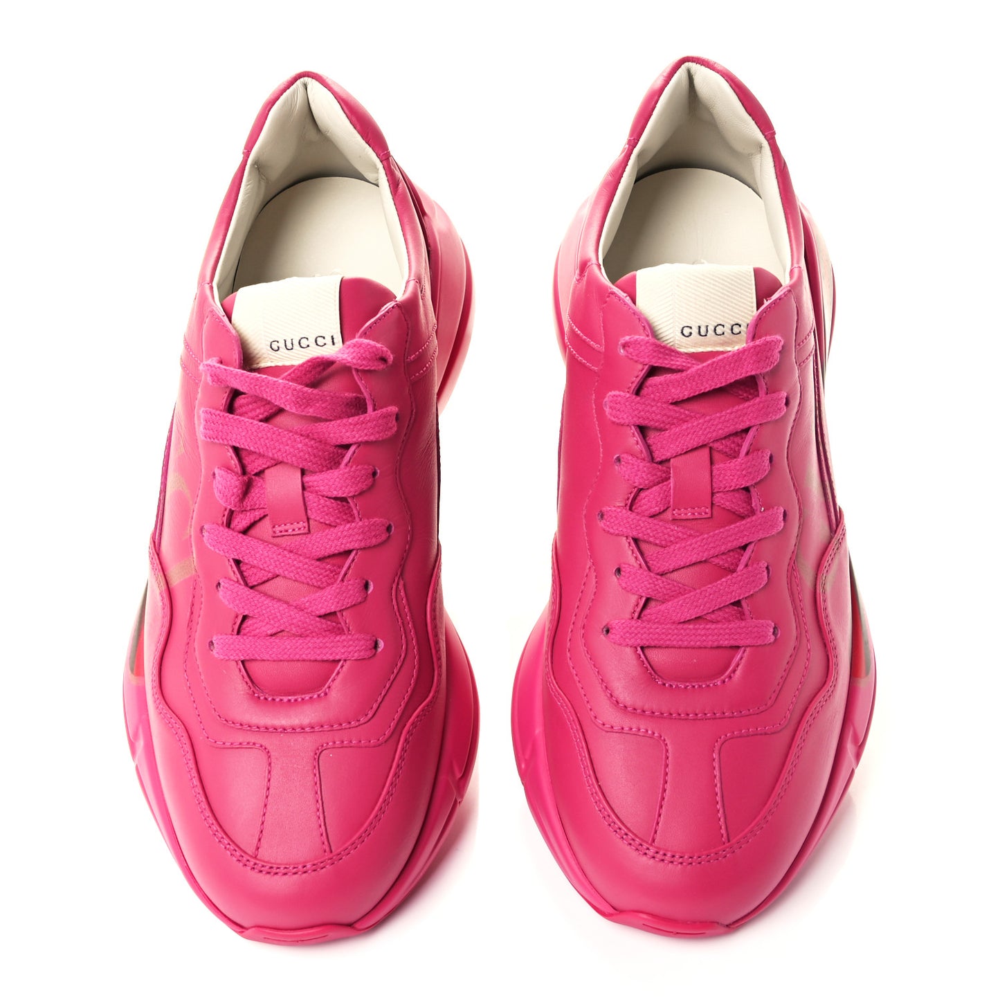 Calfskin Logo Womens Rhyton Sneakers 40 Box Pink