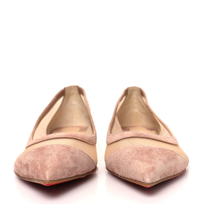 Christian Louboutin Veau Velours Rete Galativi Flats 39 Courtisane 2 of 8