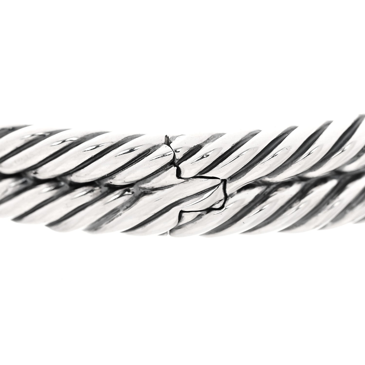 David Yurman Sterling Silver Diamond Black Orchid Albion Cable Bracelet 5 of 6