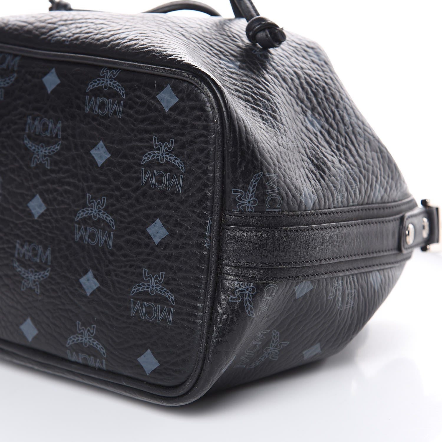 MCM Visetos Essential Drawstring Bucket Bag Black 8 of 12