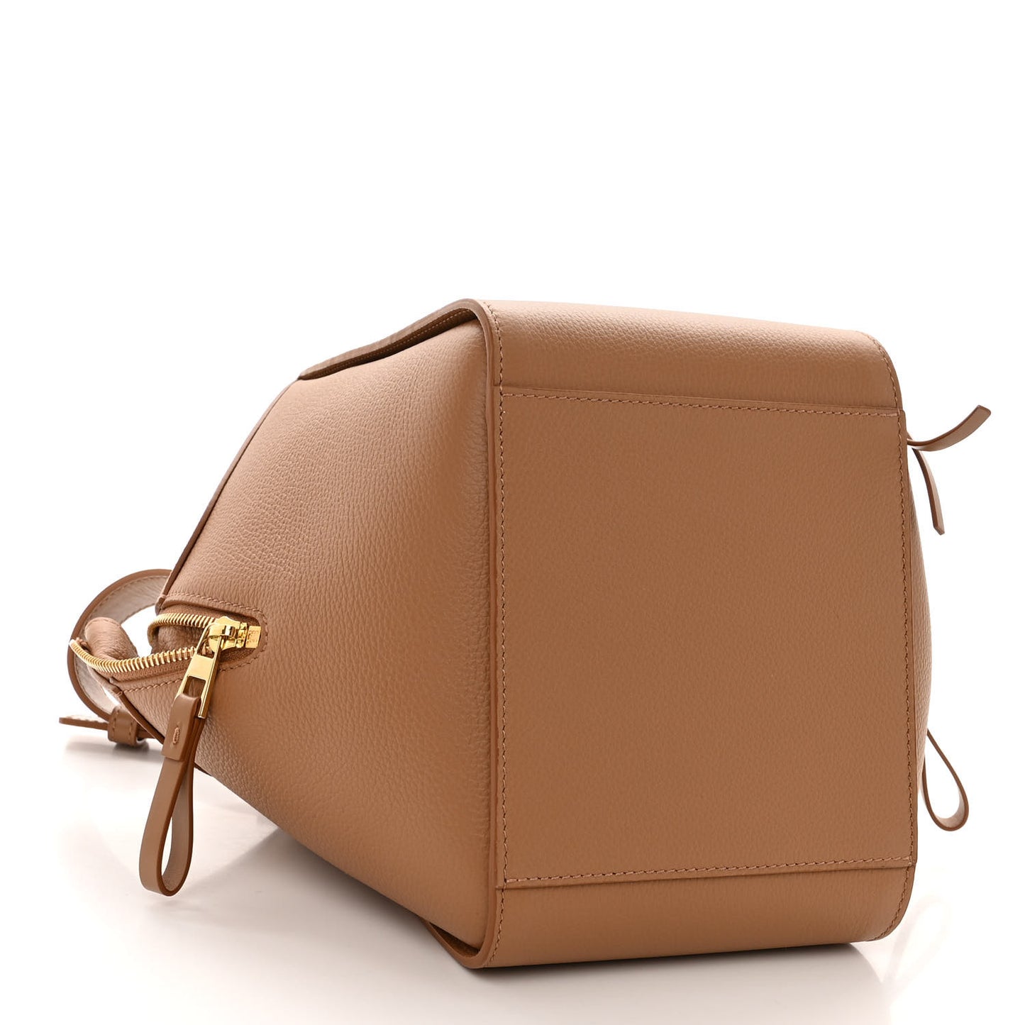 Soft Grained Calfskin Compact Hammock Shoulder Bag Toffee
