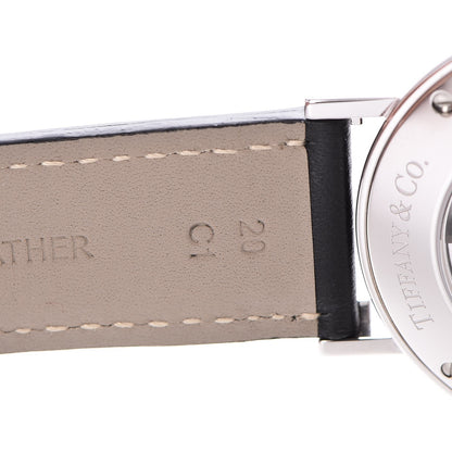 Tiffany Sterling Silver Calfskin 39mm Atlas Automatic Watch 8 of 14