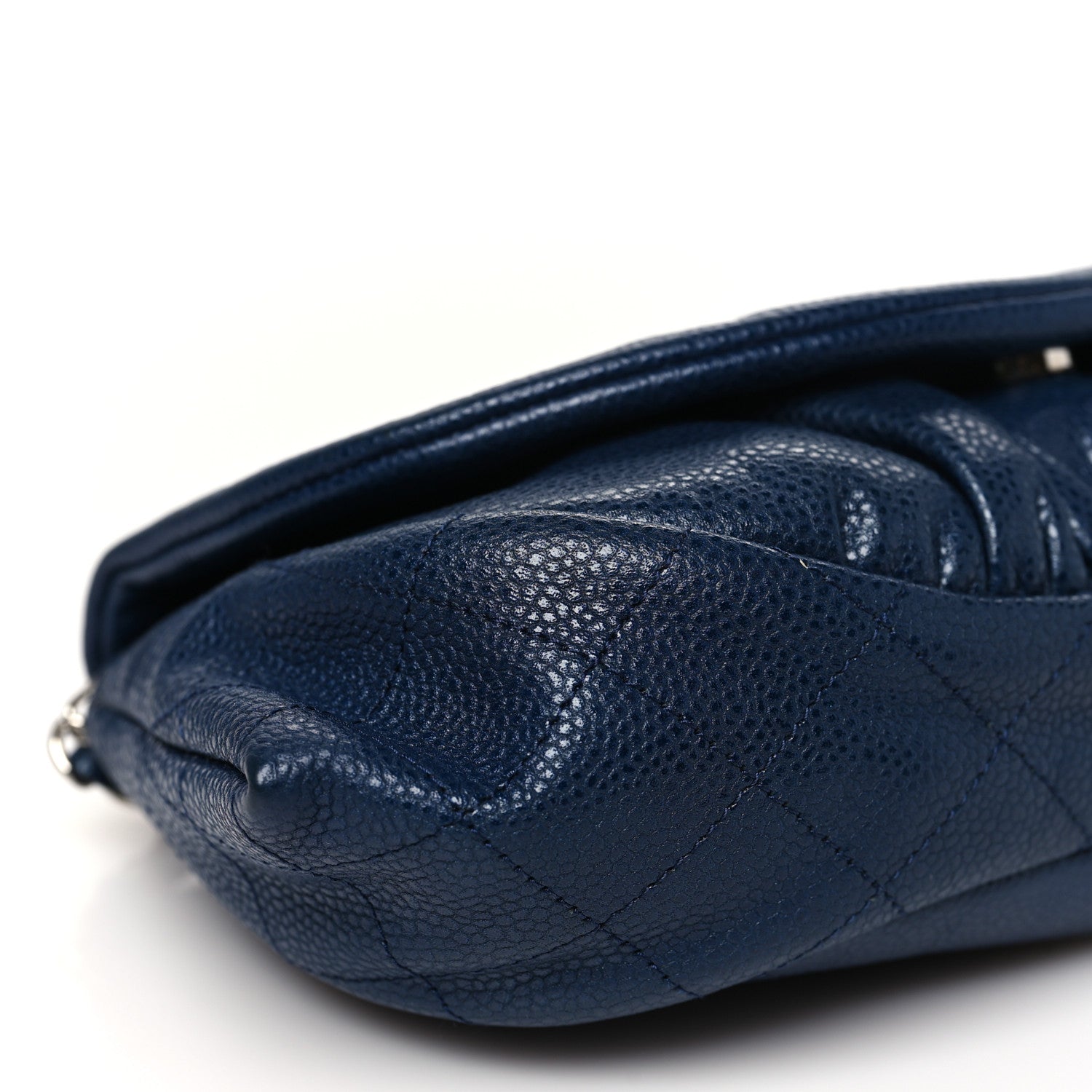 Chanel Caviar Half Moon Wallet On Chain WOC Navy 10 of 11