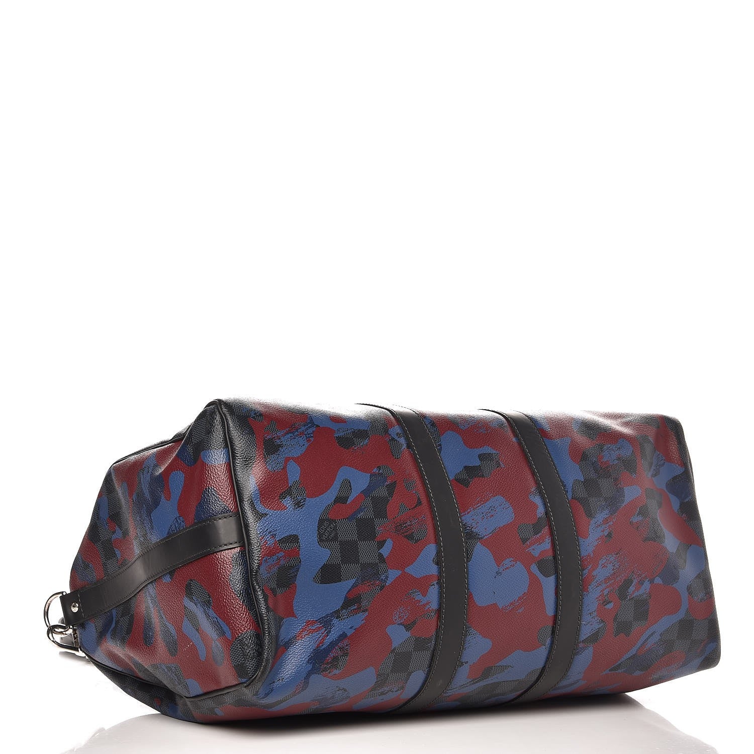 Louis Vuitton Damier Cobalt Camouflage Keepall Bandouliere 45 Bordeaux 4 of 14