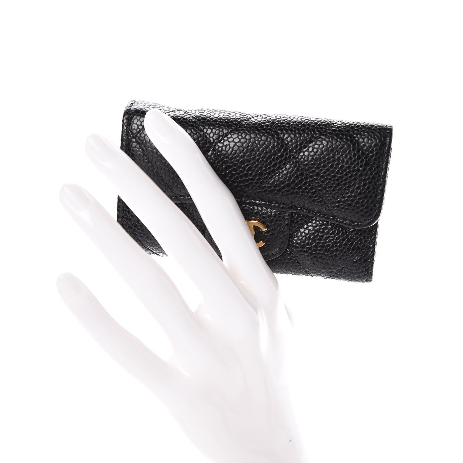 Chanel Caviar Quilted 6 Key Holder Black 2 of 9