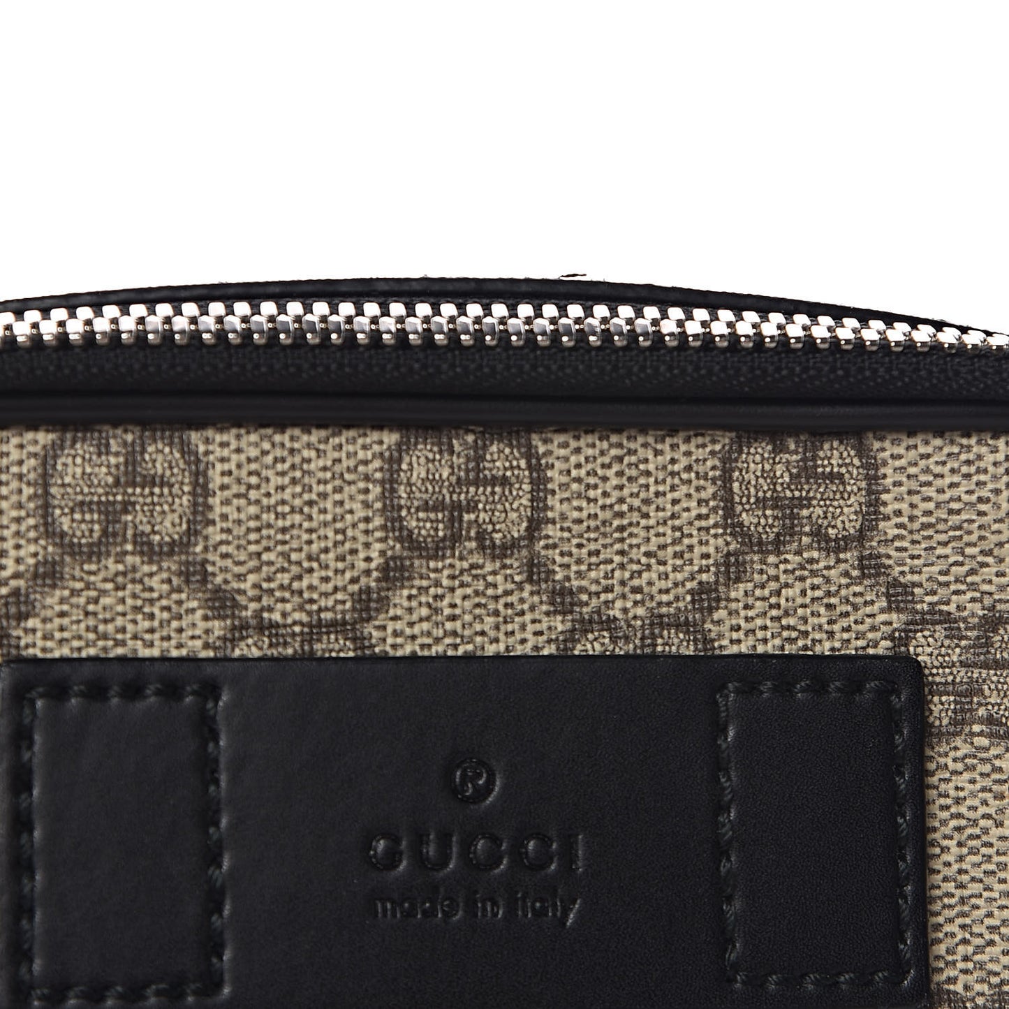 GG Supreme Monogram Web Belt Bag Black