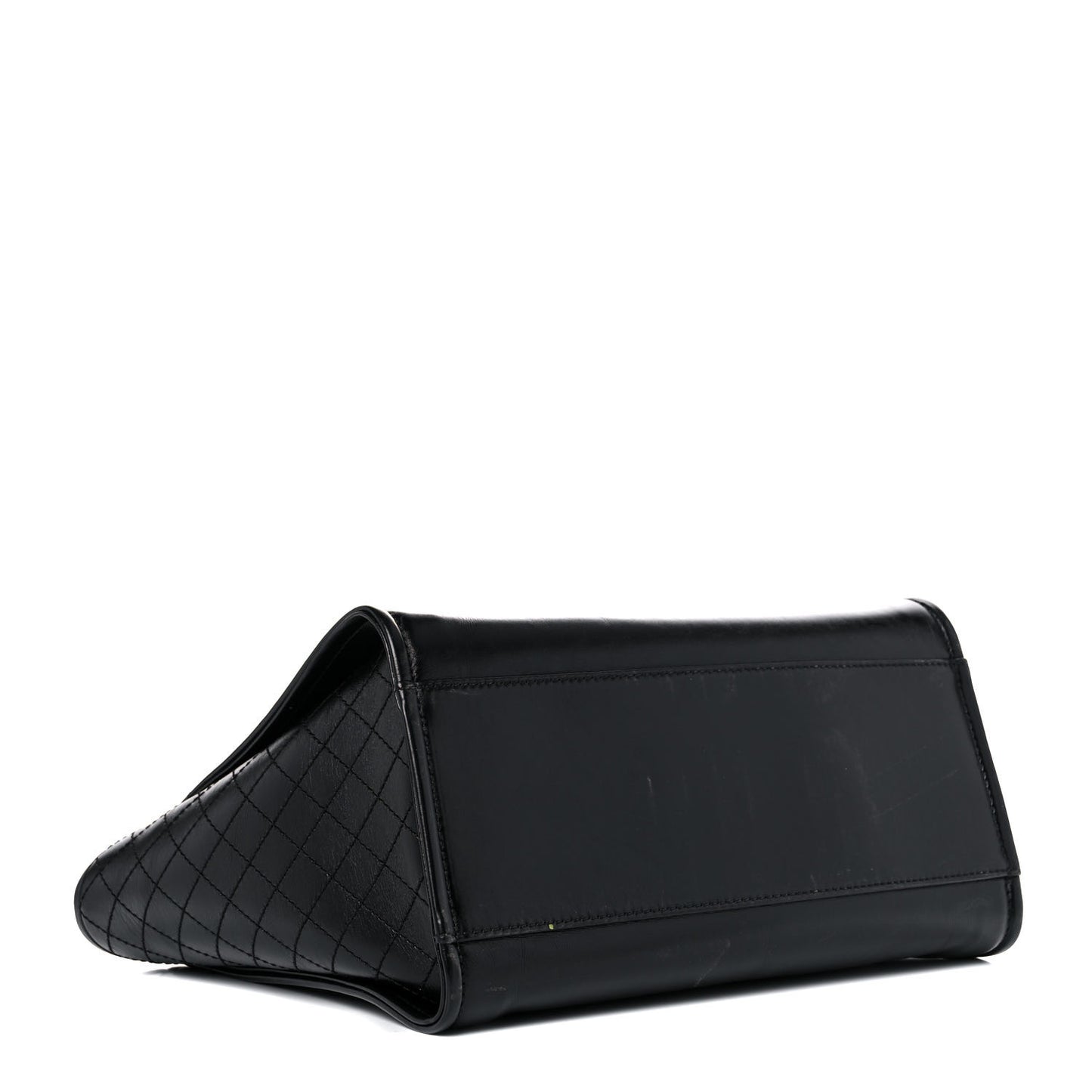 Aged Calfskin Medium Charms Deauville Tote Black