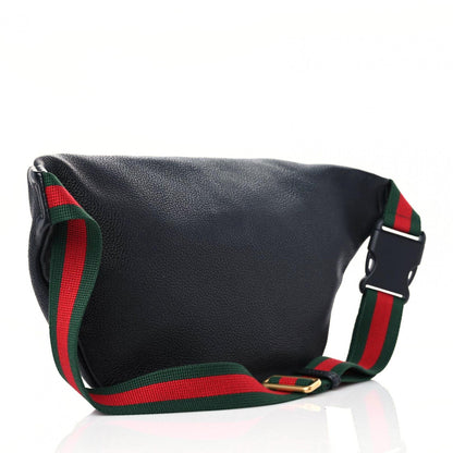 Gucci Grained Calfskin Logo Belt Bag Black 3 of 10