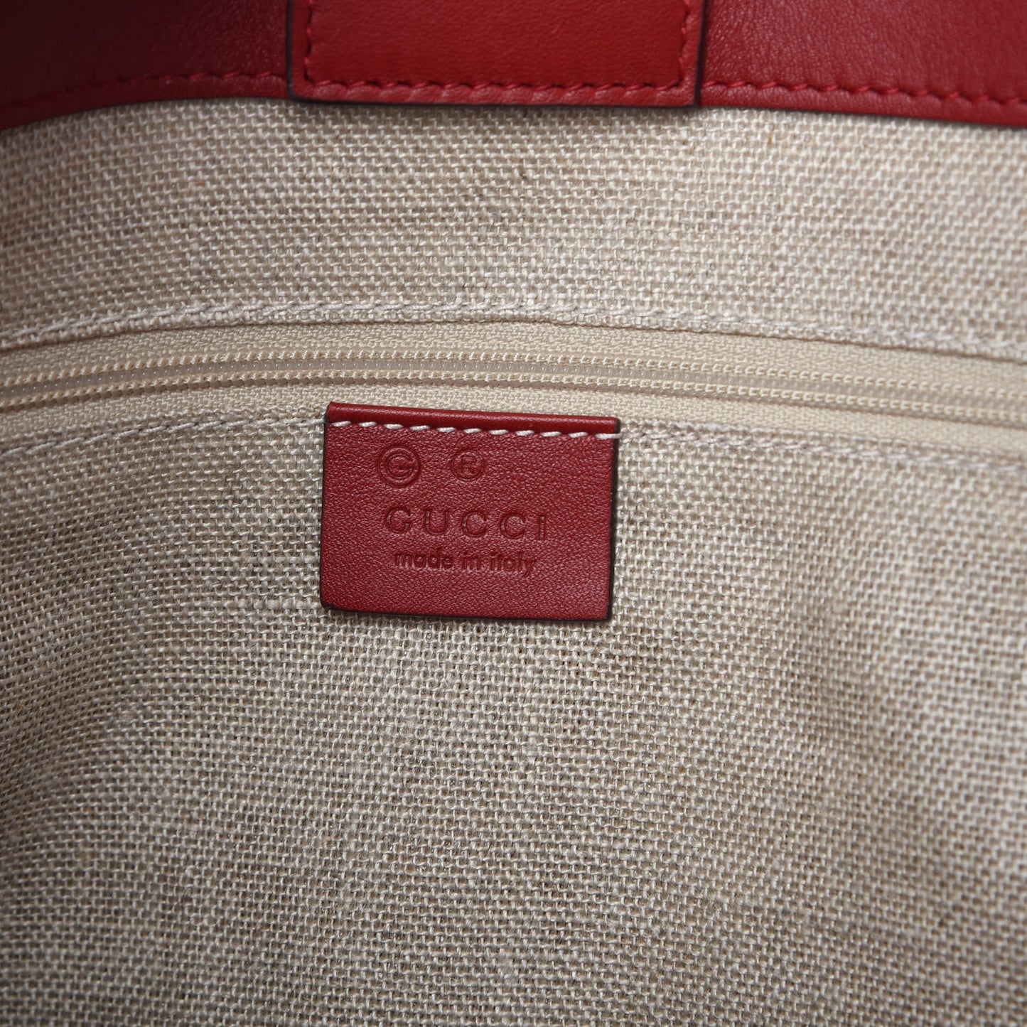 Soft Microguccissima Large Tote Red