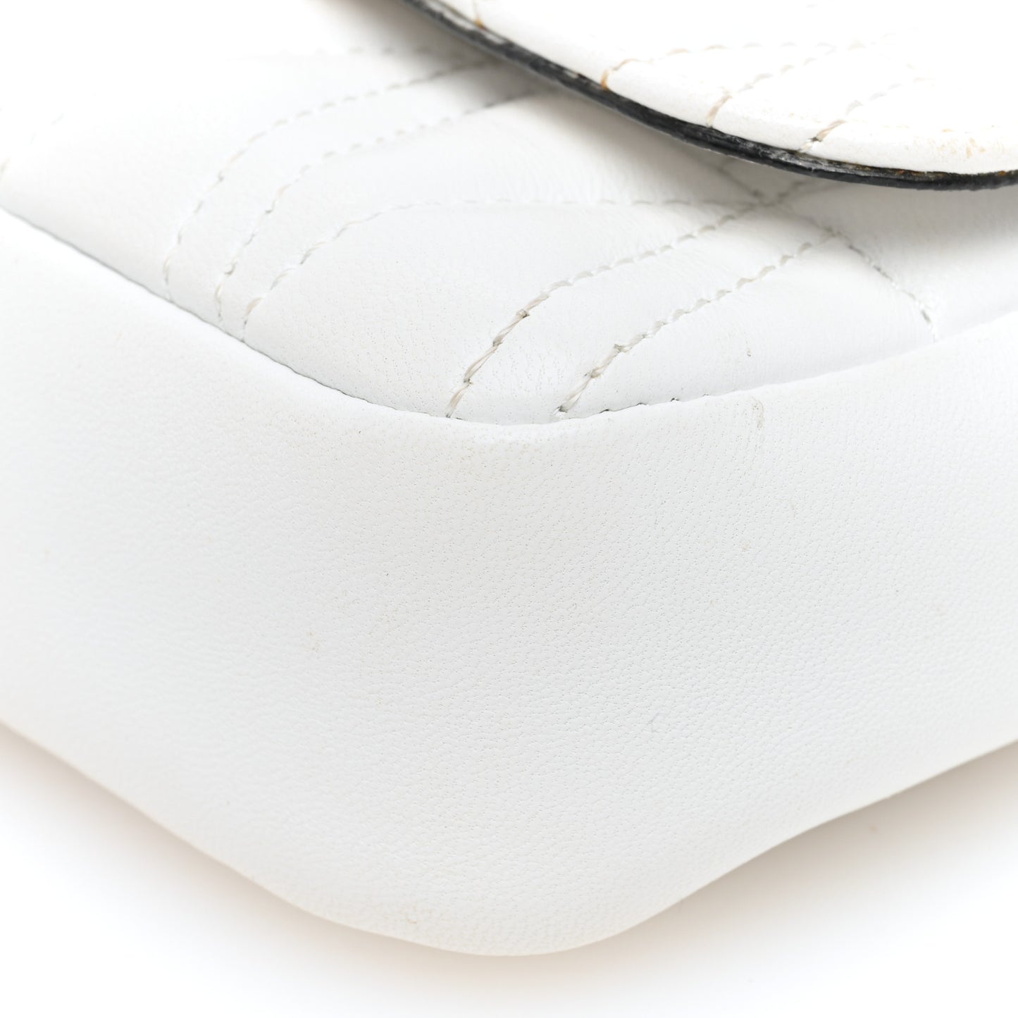 Virtus Mini Wallet Chain Crossbody White