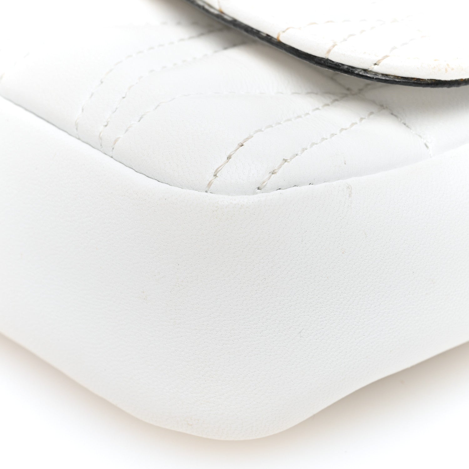 Versace Virtus Mini Wallet Chain Crossbody White 9 of 10