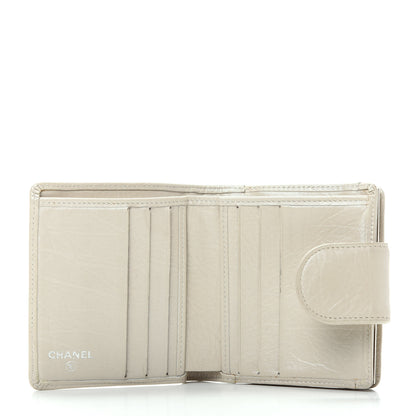 Chanel Aged Calfskin Cambon Compact Wallet Pearl 5 of 9