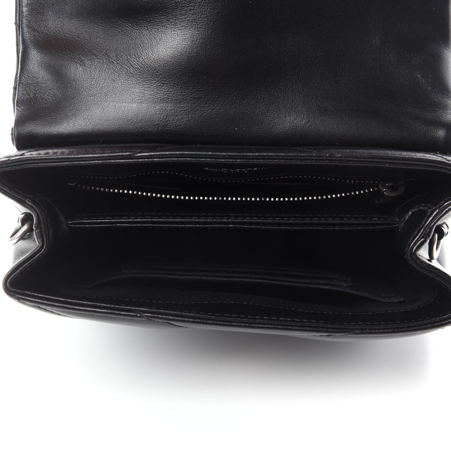 Saint Laurent Calfskin Y Quilted Monogram Toy Loulou Crossbody Bag Black 5 of 12