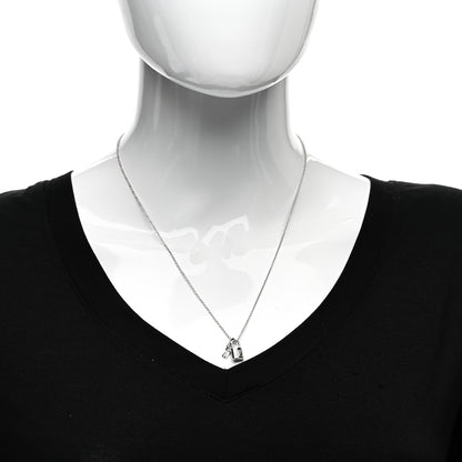 Louis Vuitton 18K White Gold Lockit Key Pendant Necklace 2 of 4