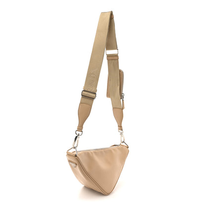 Prada Grace Lux Triangle Shoulder Bag Sabbia 3 of 9