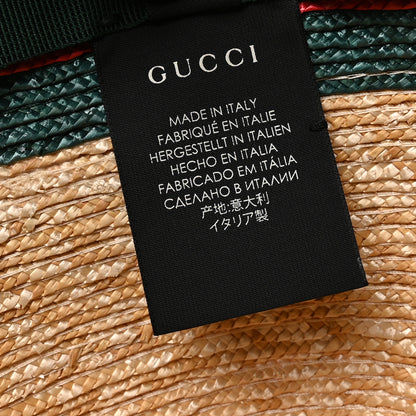 Gucci Abaca Straw Web Fedora Hat XL 8 of 9