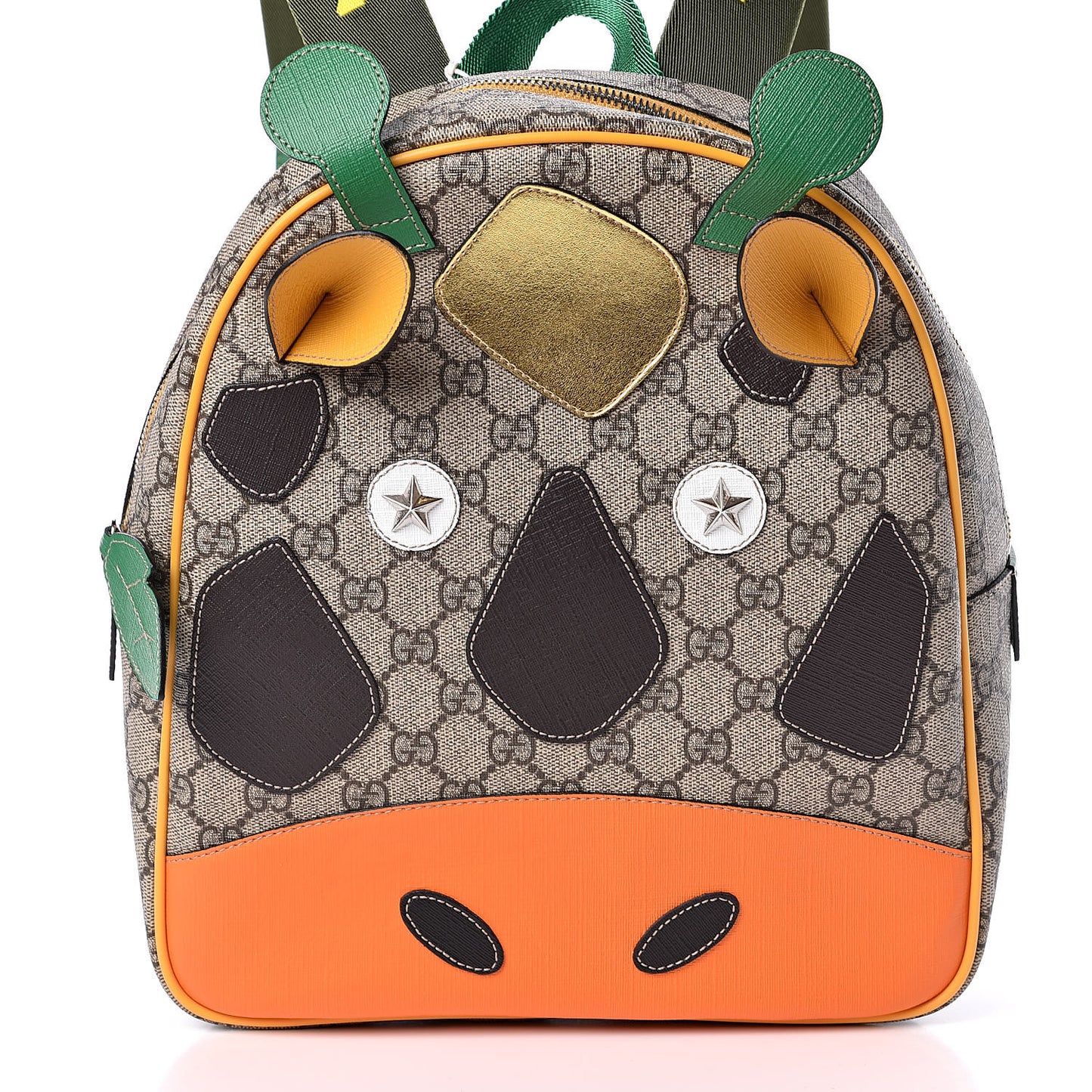 GG Supreme Monogram Kids Giraffe Backpack Ebony Multicolor