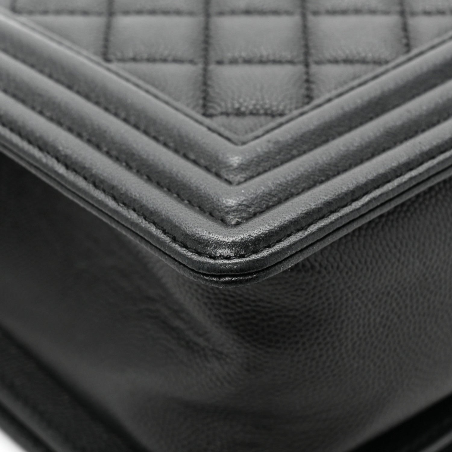 Chanel Caviar Quilted Medium Boy Flap So Black 12 of 13