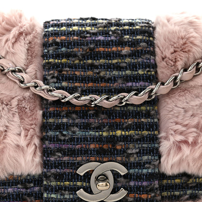 Chanel Rabbit Fur Tweed Small Fantasy Flap Pink 8 of 10