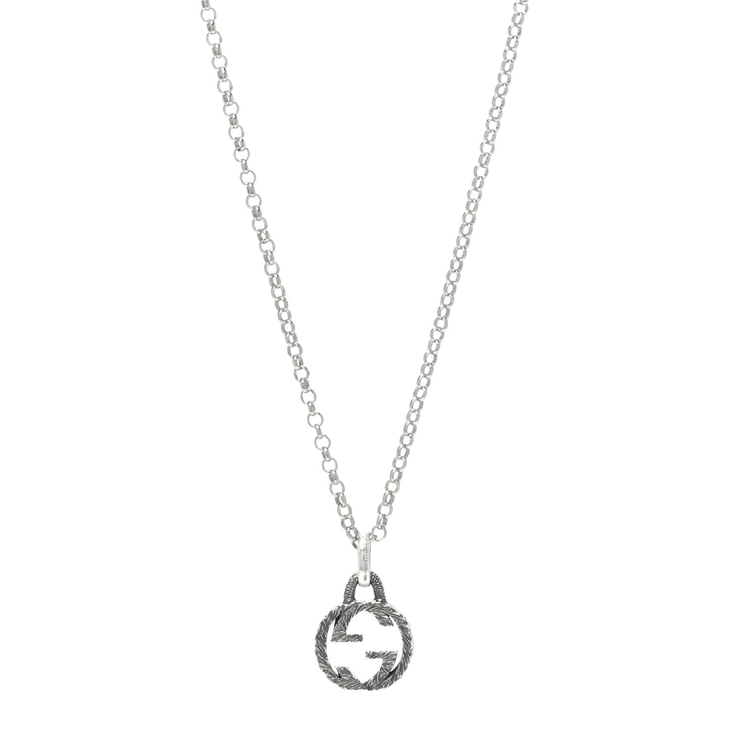 Sterling Silver Interlocking G Pendant Necklace