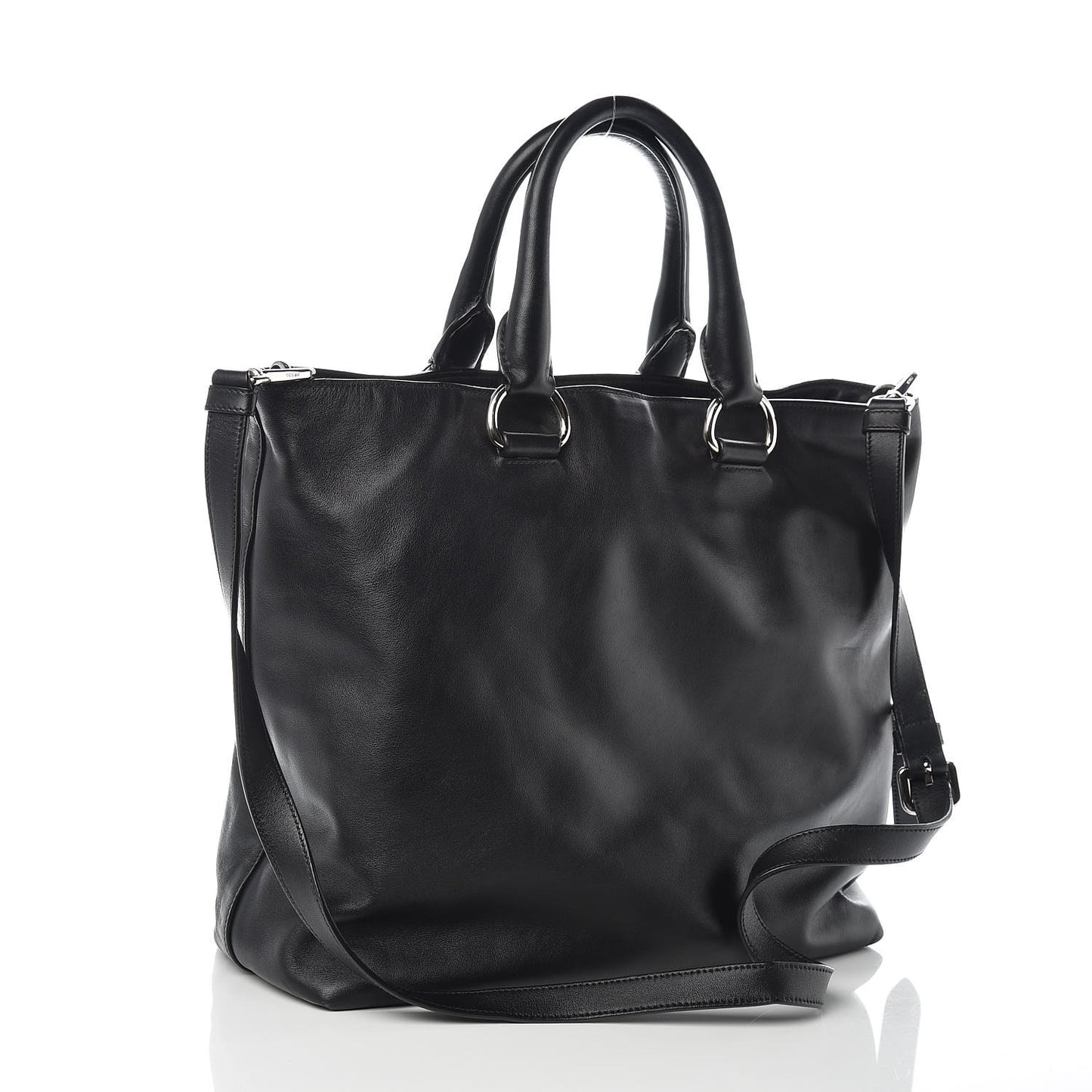 Soft Calf Shopping Tote Black