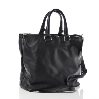 Prada Soft Calf Shopping Tote Black 3 of 13