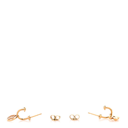 Louis Vuitton Brass Blooming Earrings Gold 3 of 4