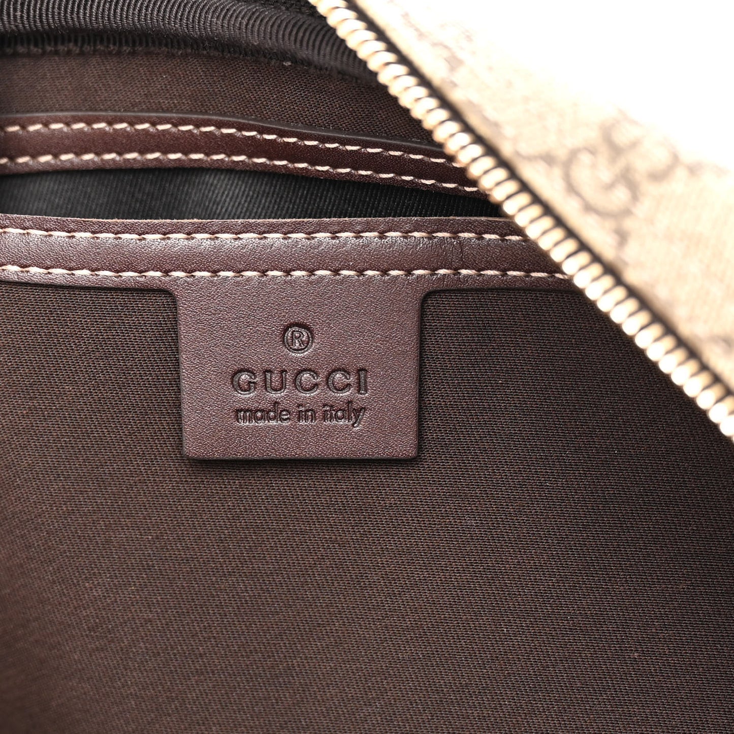 GG Plus Monogram Selleria Calfskin Medium Messenger Bag Beige Ebony Cocoa Dark Chocolate