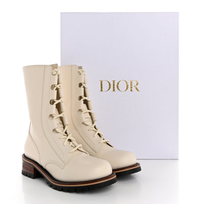 Christian Dior Calfskin Dior Quest 35mm Hiking Boots 37.5 Off White 10 of 10