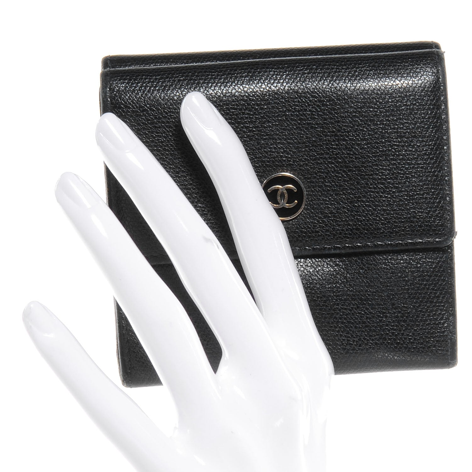Chanel Leather CC Compact Wallet Black 2 of 7