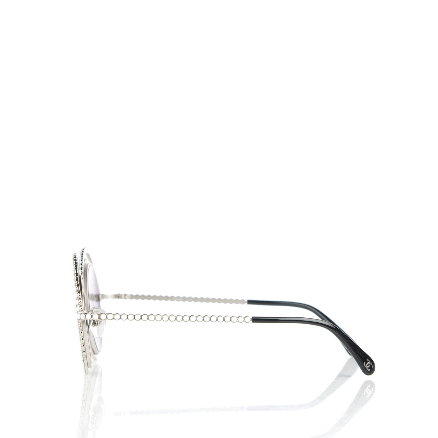 Chanel Pearl Round Sunglasses 71139 White 2 of 6