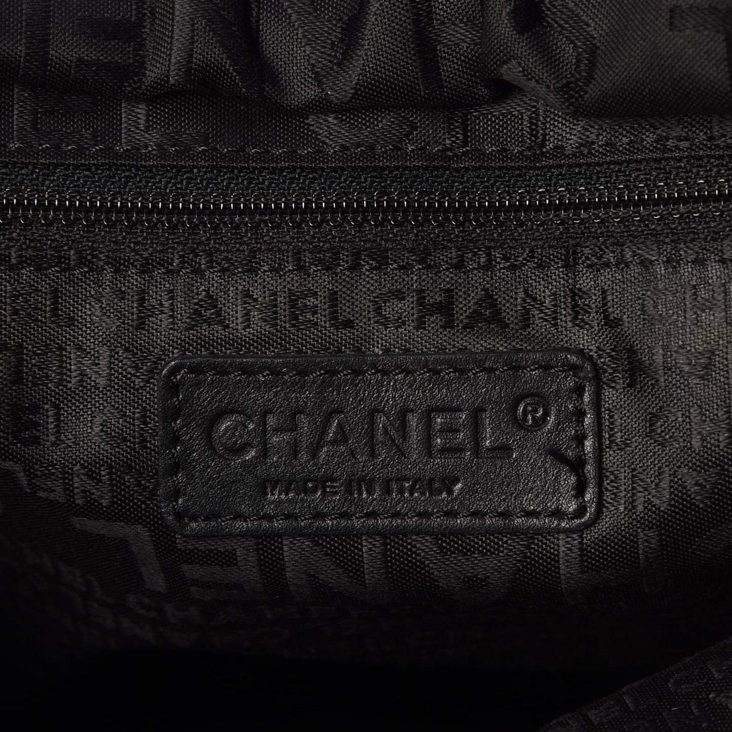 Caviar Square Stitched Large Tassel Hobo Black