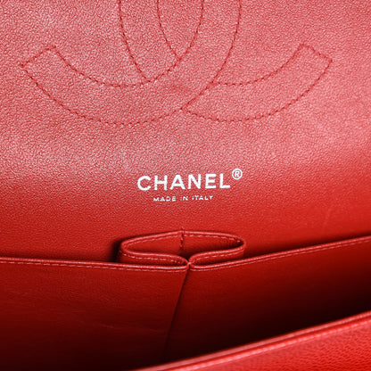 Chanel Caviar Quilted Jumbo Double Flap Red 7 of 9