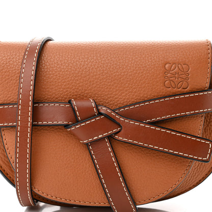 Loewe Grained Calfskin Mini Gate Crossbody Bag Caramel Pecan 7 of 10