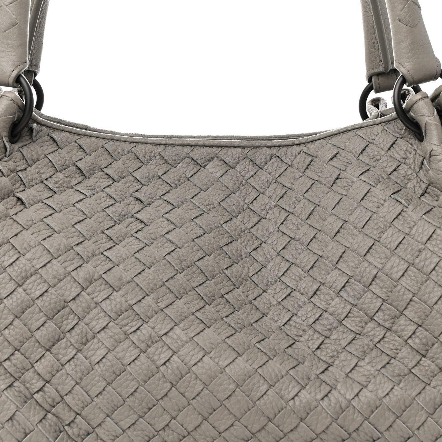 Nappa Intrecciato Parachute Bag Light Grey