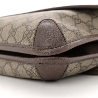 Gucci GG Supreme Monogram Web Neo Vintage Double Flap Messenger Bag Beige New Acero 10 of 11
