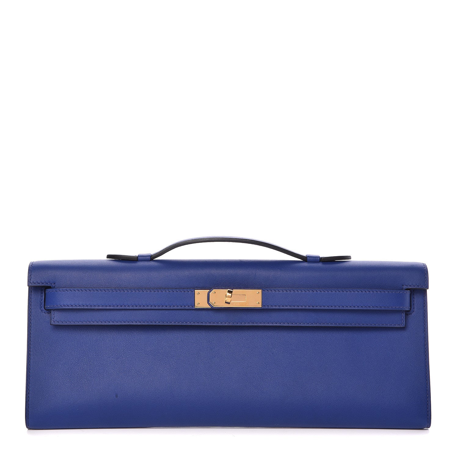 Hermes Swift Kelly Cut Clutch Pochette Bleu Electrique 1 of 26