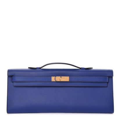 Hermes Swift Kelly Cut Clutch Pochette Bleu Electrique 1 of 26