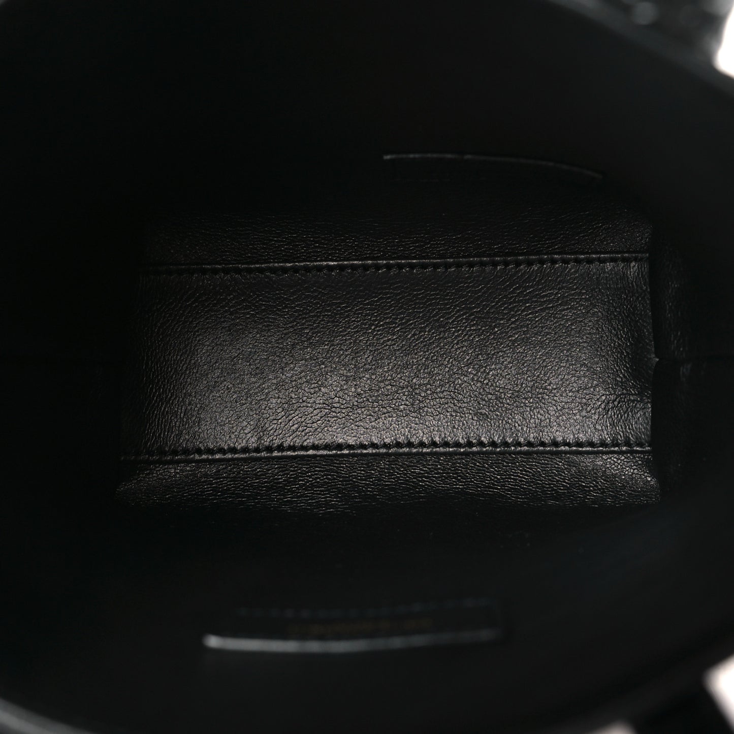 Calfskin Crocodile Embossed Paris Mini Toy Shopper Tote Black