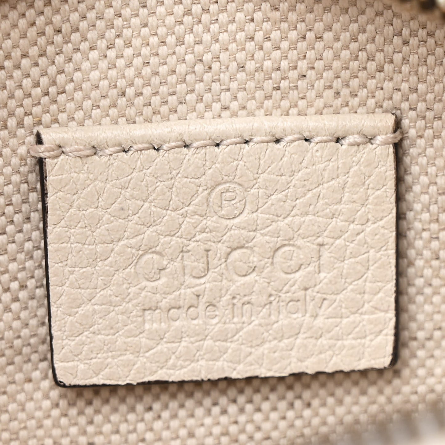 Grained Calfskin Small Logo Belt Bag White