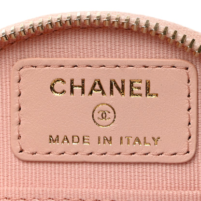 Chanel Caviar Quilted Zip Around Coin Purse Light Pink 6 of 8