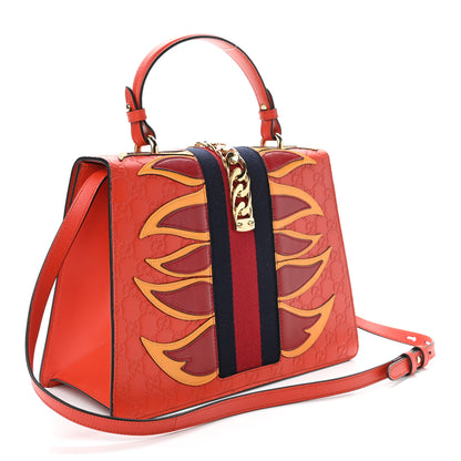 Gucci Guccissima Signature Medium Sylvie Top Handle Bag Orange 3 of 11
