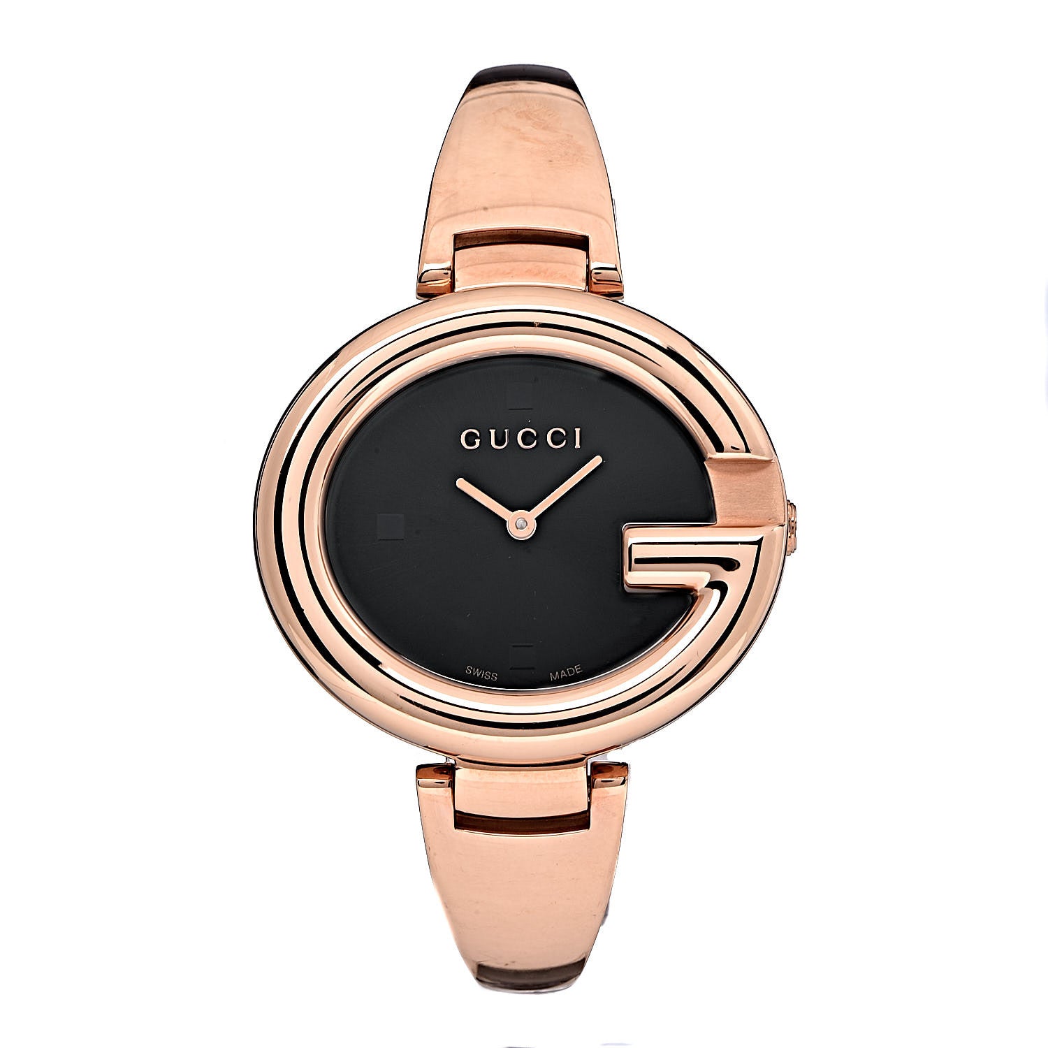 Gucci Stainless Steel 36mm Guccissima Quartz Watch Black 1 of 6
