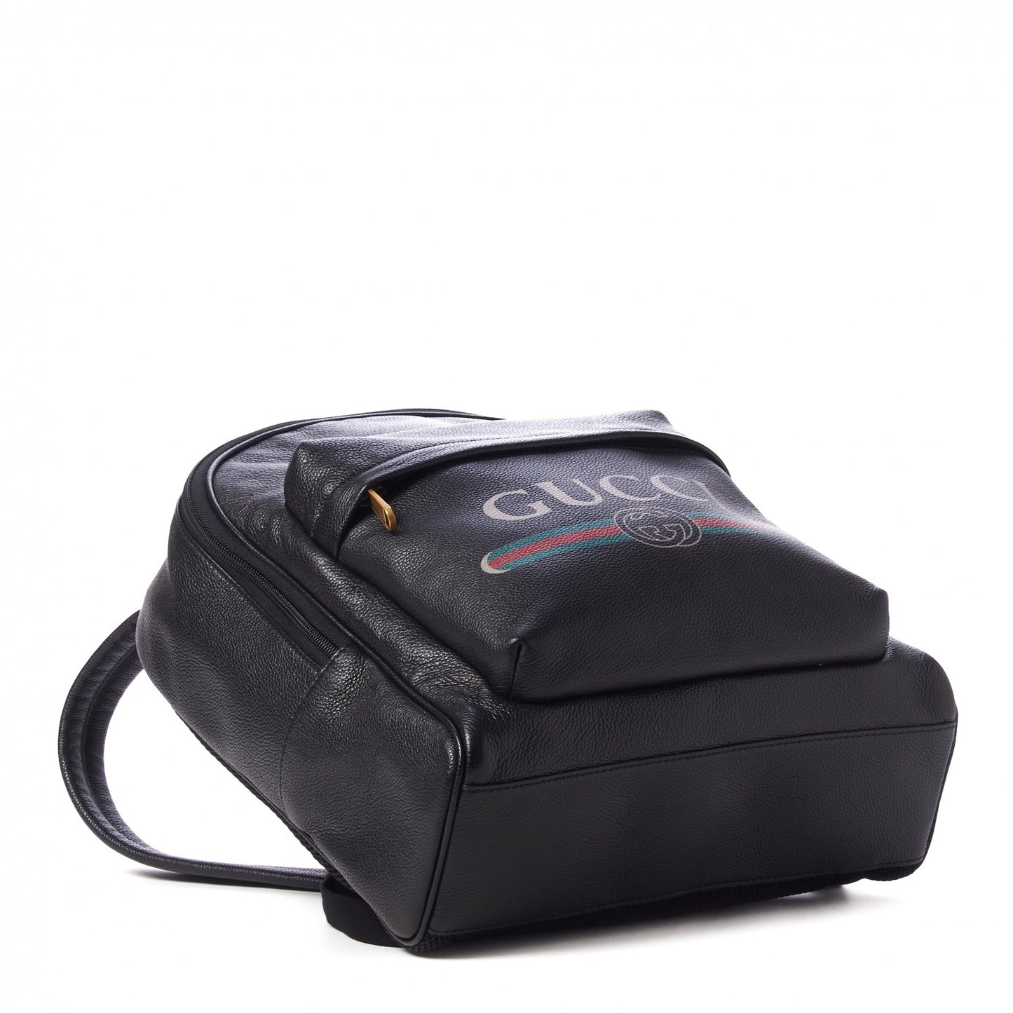 Calfskin Logo Day Backpack Black